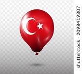 balloon flag of turkey with... | Shutterstock .eps vector #2098419307