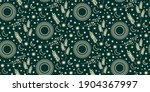 seamless pattern on a green... | Shutterstock .eps vector #1904367997