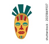 african symbols. ethnic mask.... | Shutterstock .eps vector #2025869537