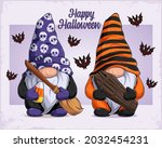 hand drawn cute gnomes in... | Shutterstock .eps vector #2032454231