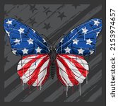 beautiful butterfly with usa... | Shutterstock .eps vector #2153974657