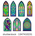 gothic architectural style with ... | Shutterstock .eps vector #1347410231