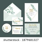 wedding invitation card with... | Shutterstock .eps vector #1879681327