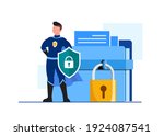 global data security  personal... | Shutterstock .eps vector #1924087541