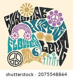 70s retro groovy slogan print... | Shutterstock .eps vector #2075548864