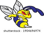 funny bee cartoon in vector art ... | Shutterstock .eps vector #1904696974