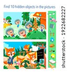 find 10 hidden objects in the... | Shutterstock .eps vector #1922682227