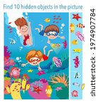 find 10 objects in the picture. ... | Shutterstock .eps vector #1974907784