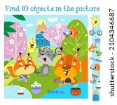 game for children. find 10... | Shutterstock .eps vector #2104346687