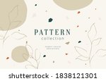 stylish pattern with plant... | Shutterstock .eps vector #1838121301