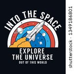 space slogan graphic  with... | Shutterstock .eps vector #1349186801