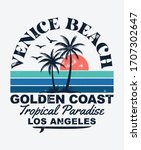 venice beach theme vector... | Shutterstock .eps vector #1707302647