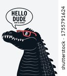 cool crocodile wearing glasses... | Shutterstock .eps vector #1755791624