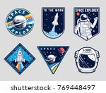 set of space and astronaut  ... | Shutterstock .eps vector #769448497