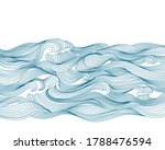 pattern sea  waves  water. hand ... | Shutterstock .eps vector #1788476594