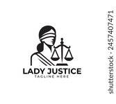 lady justice logo vector...