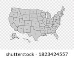 usa map   stock vector... | Shutterstock .eps vector #1823424557