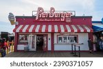 Small photo of Santa Monica, CA, USA - 04 April 2018: Pier Burger restaurant is a popular fast food dining establishment on the famous Santa Monica Pier