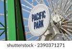 Small photo of Santa Monica, CA, USA - 04 April 2018: Pacific wheel detail. Solar-powered ferris wheel at Pacific Park on Santa Monica Pier. Oceanfront amusement park in Santa Monica