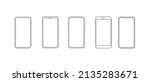 mobile phone mockup vector... | Shutterstock .eps vector #2135283671