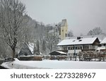 View of village Oberau. Bavaria. Germany