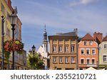 Small photo of Market square in Zary. Poland