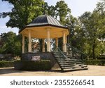 Small photo of ZARY. POLAND. 09 AUGUST 2019 : Pavilion at Przypalacowy park in Zary. Poland