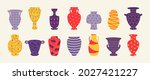 pottery. cartoon antic vase and ... | Shutterstock .eps vector #2027421227