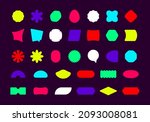 sticker shapes. patch element... | Shutterstock .eps vector #2093008081