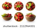 Strawberries On Wooden Bowl....