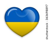  love ukraine.  flag heart... | Shutterstock .eps vector #363698897