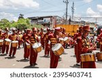 Small photo of Sarolangun, Jambi, Indonesia - August 18, 2022: Parade and carnival in celebration of the 77th Anniversary of the Republic of Indonesia. Celebrate Indonesian Independence. 17 Agustus 1945. HUT RI.