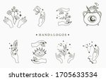 beauty occult logo collection... | Shutterstock .eps vector #1705633534