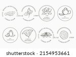 black lotus flower outline... | Shutterstock .eps vector #2154953661
