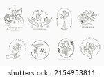 black lotus flower outline... | Shutterstock .eps vector #2154953811