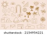 collection of line design with... | Shutterstock .eps vector #2154954221