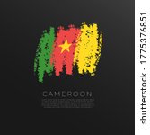 Flag Of Cameroon In Grunge...