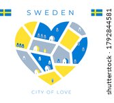 Flag Of Sweden With Heart...