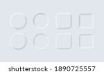 white buttons in neomorphism... | Shutterstock .eps vector #1890725557