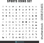 sports icons set  all sports... | Shutterstock .eps vector #1838151601