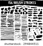 brush strokes big vector set.... | Shutterstock .eps vector #294844511