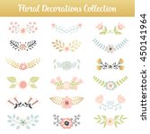 floral combinations hand drawn... | Shutterstock .eps vector #450141964