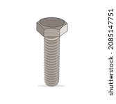 isolated cap screw vector... | Shutterstock .eps vector #2085147751