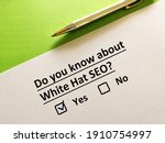 One person is answering question about online marketing. He knows about white hat SEO.