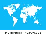 world map flat vector | Shutterstock .eps vector #425096881