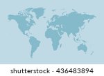 world map blue vector | Shutterstock .eps vector #436483894