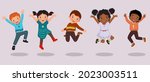 set of cute happy children... | Shutterstock .eps vector #2023003511