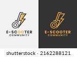 electric scooter logo design... | Shutterstock .eps vector #2162288121