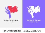 peace hand symbol combined with ... | Shutterstock .eps vector #2162288707
