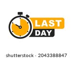 last day banner with timer.... | Shutterstock .eps vector #2043388847